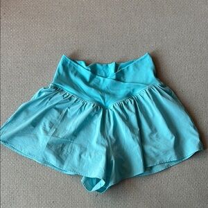 Aerie Offline Flowy Light Blue Shorts